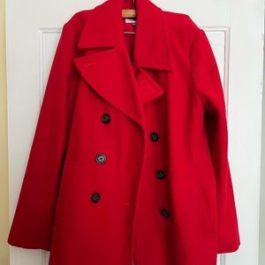 Old Navy Red Pea Coat